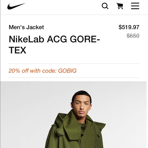 Nike NikeLab ACG GORE-TEX Acronym Coat Parka Olive - Picture 8 of 8